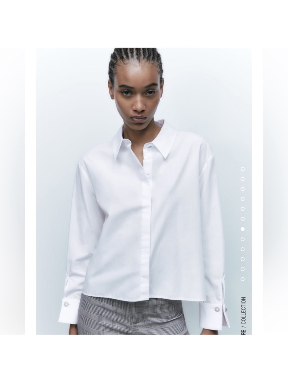 Zara White Button-Down Shirt